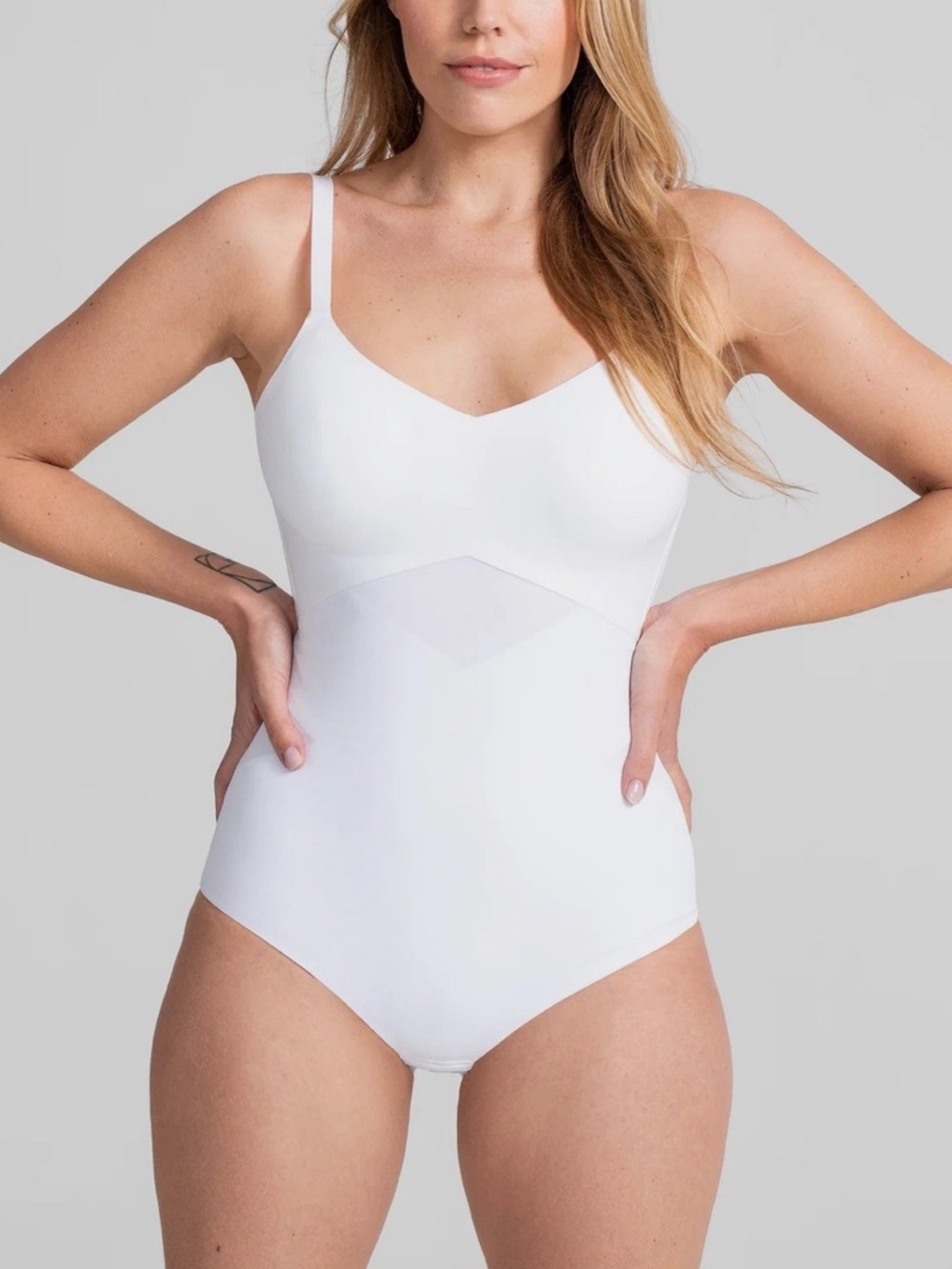 Honeylove Liftwear Cami Bodysuit Astral White Size L